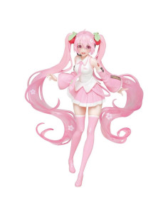 Figura de colección Taito Sakura Miku 22.9 cm con base