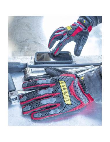 Guantes de Trabajo Ironclad Command Impact A5 Rojo - Talla M