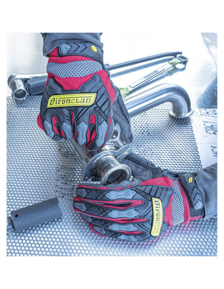 Guantes de Trabajo Ironclad Command Impact A5 Rojo - Talla M Guantes de Trabajo Ironclad Command Impact A5 Rojo - Talla M
