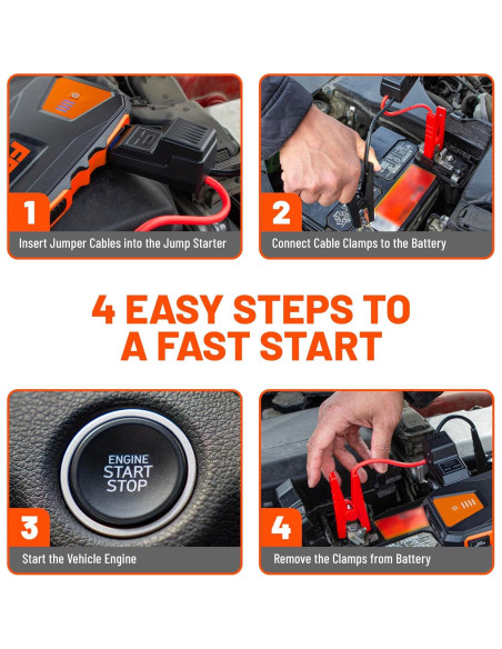 Arrancador de Batería de Coche FRAM 12000mAh 800A 12V Arrancador de Batería de Coche FRAM 12000mAh 800A 12V