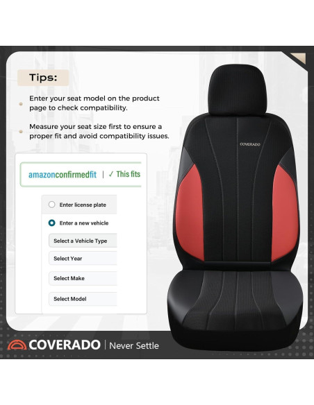 Cubiertas de Asiento Coverado 5089-MESH, Impermeables, Rojo y Negro Cubiertas de Asiento Coverado 5089-MESH, Impermeables, Rojo y Negro