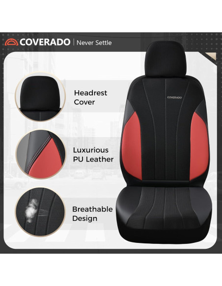 Cubiertas de Asiento Coverado 5089-MESH, Impermeables, Rojo y Negro Cubiertas de Asiento Coverado 5089-MESH, Impermeables, Rojo y Negro