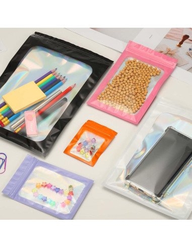 Bolsas de Empaque Holográficas PATIKIL 12 x 20 cm - 50 Pcs
