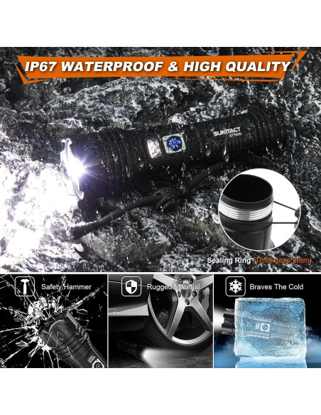 Linterna Recargable Sunitact ST1695 2000 Lúmenes LED IP67 Linterna Recargable Sunitact ST1695 2000 Lúmenes LED IP67