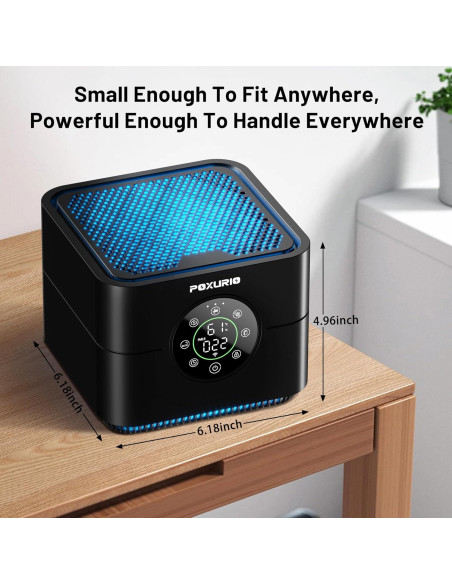 Purificador de Aire POXURIO H13 HEPA con Pantalla PM2.5 55.74 m Purificador de Aire POXURIO H13 HEPA con Pantalla PM2.5 55.74 m
