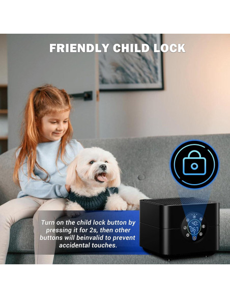 Purificador de Aire POXURIO H13 HEPA con Pantalla PM2.5 55.74 m Purificador de Aire POXURIO H13 HEPA con Pantalla PM2.5 55.74 m