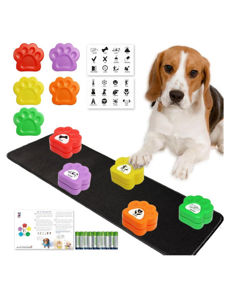 Botones de Comunicación para Perros JOY-U con 36 Stickers Botones de Comunicación para Perros JOY-U con 36 Stickers