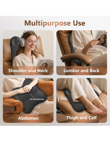 Masajeador de Espalda Shiatsu Belhope con Calor Inalámbrico 4D
