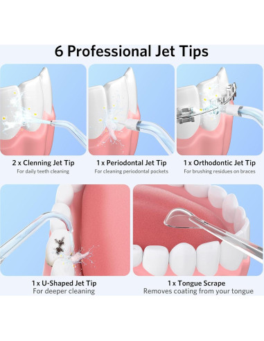 Irrigador Dental BESTEK BTF5039 - 5 Modos, 300ml, IPX7