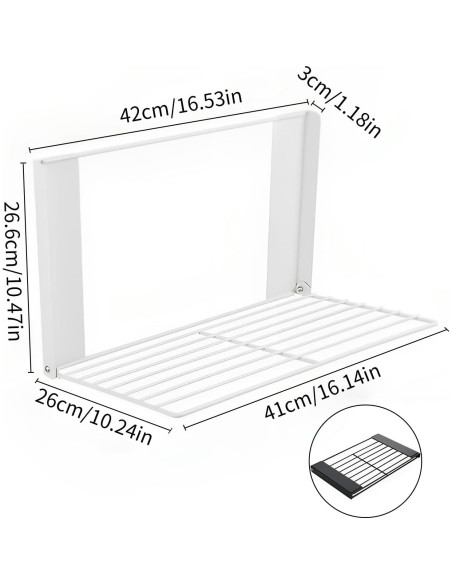 Estante Organizador Magnético ROLIZOE Plegable Blanco 5 kg Estante Organizador Magnético ROLIZOE Plegable Blanco 5 kg