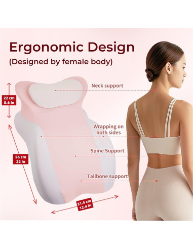 Almohada Ergonómica Triangular SKYTRAX COMF Rosa 60x36cm