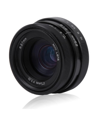 Lente Gran Angular 25mm F1.8 Bewinner para CCTV HD Negro