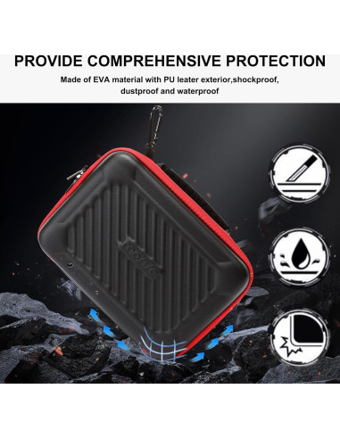 Funda de cámara MOSISO EVA para GoPro Hero y AKASO - Negra