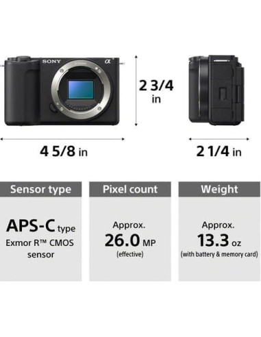 Cámara Sin Espejo Sony Alpha ZV-E10 II + Accesorios Completo