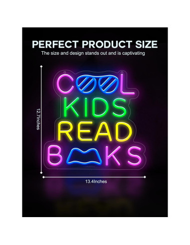Letrero Neón Lumoonosity Cool Kids Read Books - LED USB