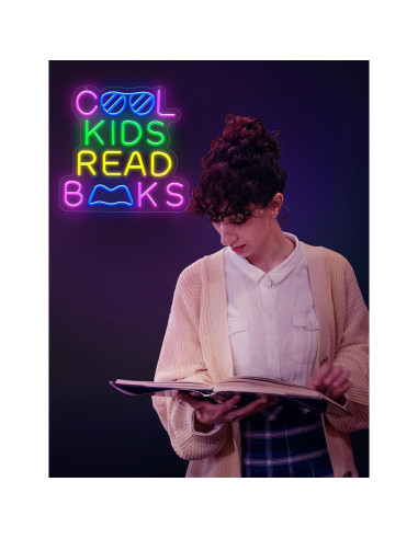 Letrero Neón Lumoonosity Cool Kids Read Books - LED USB