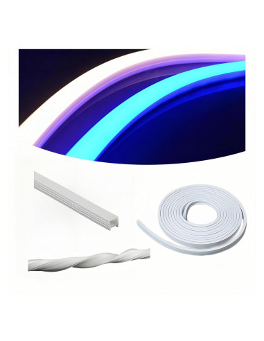 Canal LED de Silicona KSDLMPA 5M IP67 para Tiras de 8-12mm
