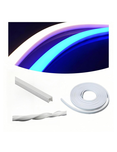 Canal LED de Silicona KSDLMPA 5M IP67 para Tiras de 8-12mm Canal LED de Silicona KSDLMPA 5M IP67 para Tiras de 8-12mm