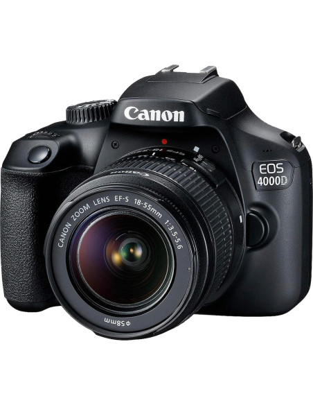 Cámara DSLR Canon EOS 4000D con Lente 18-55mm y Accesorios Cámara DSLR Canon EOS 4000D con Lente 18-55mm y Accesorios