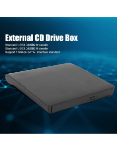 Unidad de DVD Externa Fosa USB 3.0 5Gbps para Laptop 12.7mm 9.5mm 2