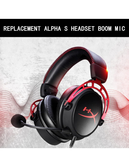 Micrófono Boom Sqrmekoko para Auriculares HyperX Cloud Alpha Micrófono Boom Sqrmekoko para Auriculares HyperX Cloud Alpha