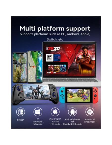 Controlador Inalámbrico COOBILE para iOS/Android/PC/Switch Controlador Inalámbrico COOBILE para iOS/Android/PC/Switch