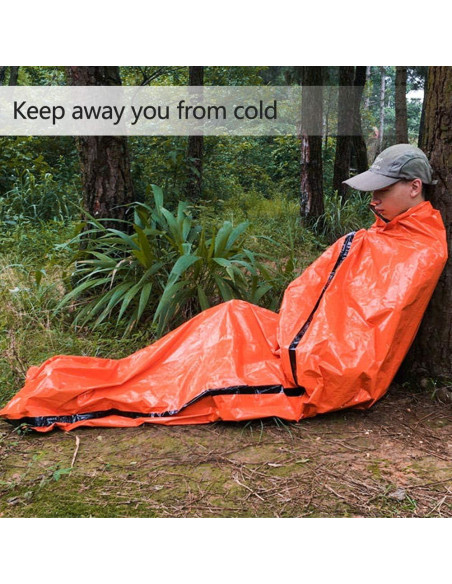 Saco de dormir Shanrya compacto para camping 210x90cm naranja Saco de dormir Shanrya compacto para camping 210x90cm naranja