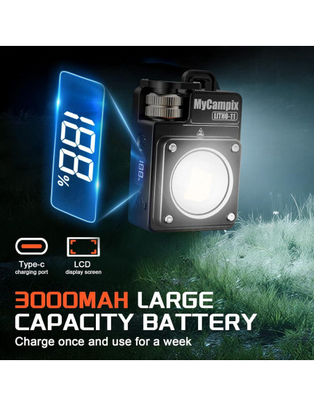 Linterna LED Recargable MyCompix 3500LM Portátil IPX4 Linterna LED Recargable MyCompix 3500LM Portátil IPX4