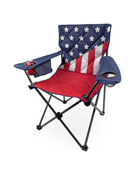 Silla de Camping Plegable Black Sierra Bandera Americana 136 kg Silla de Camping Plegable Black Sierra Bandera Americana 136 kg