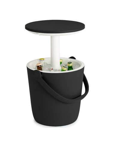 Enfriador Portátil Keter Go Bar 15.9L con Mesa Plegable Grafito