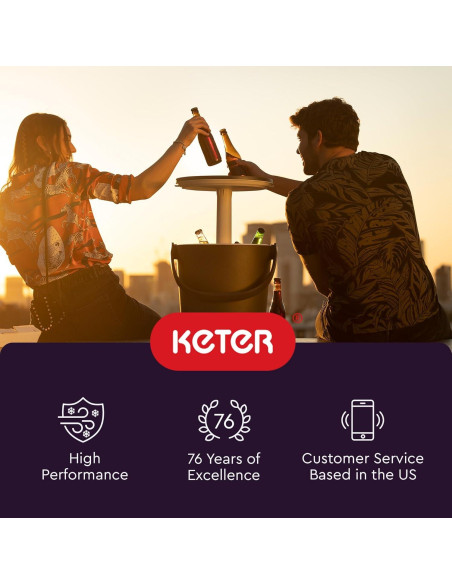Enfriador Portátil Keter Go Bar 15.9L con Mesa Plegable Grafito Enfriador Portátil Keter Go Bar 15.9L con Mesa Plegable Grafito