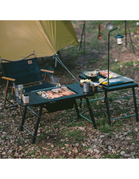 Mesa de Camping Plegable Naturehike con Parrilla de Carbón 6.7 kg Mesa de Camping Plegable Naturehike con Parrilla de Carbón 6.7 kg