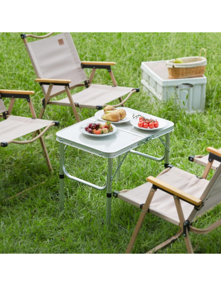 Mesa de Camping Plegable VEVOR 61x41 cm Ajustable Plata Mesa de Camping Plegable VEVOR 61x41 cm Ajustable Plata