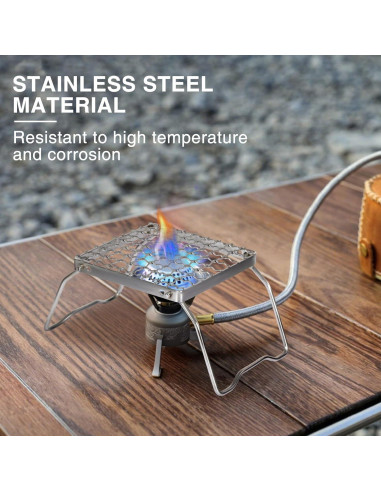 Parrilla de Campamento Plegable REDCAMP 6" Acero Inoxidable