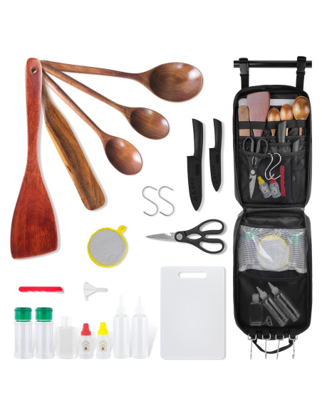 Juego de Utensilios de Cocina para Camping Wesqunie 22 Piezas Juego de Utensilios de Cocina para Camping Wesqunie 22 Piezas