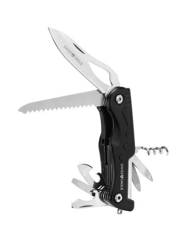 Cuchillo Suizo Multi Herramienta Swiss Eagle 12 en 1 Negro