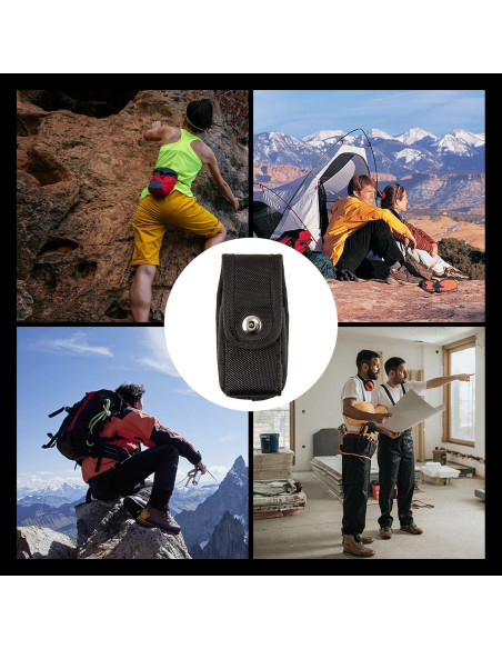 Funda de Multiherramienta QEES para Cinturón de Nylon Negro Funda de Multiherramienta QEES para Cinturón de Nylon Negro