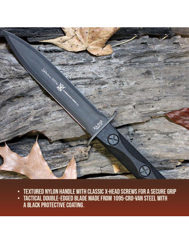 Cuchillo de combate KA-BAR EK44 con funda 32.1 cm