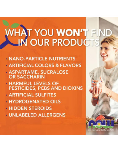 Citrato de Magnesio NOW Foods 240 Cápsulas Veganas 195g