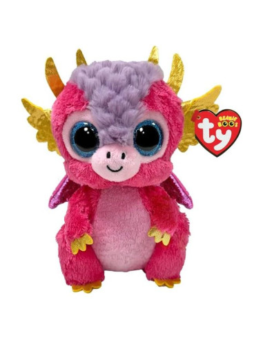 Peluches Ty Beanie Boo MIA Dragón Rosa 15 cm