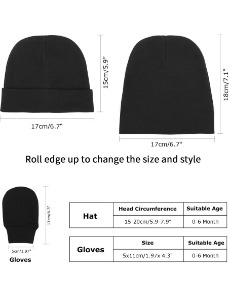Conjunto de Gorro y Manoplas para Bebés BQUBO - 6 Piezas Conjunto de Gorro y Manoplas para Bebés BQUBO - 6 Piezas