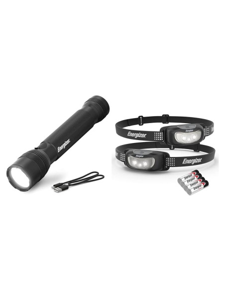 Linterna Táctica LED Energizer TacR-1000 + 2 Lámparas Frontales Linterna Táctica LED Energizer TacR-1000 + 2 Lámparas Frontales