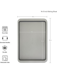 Bandeja para Hornear KitchenAid 23x33cm Antiadherente Plata 2