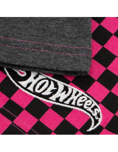Conjunto camiseta y pantalones cortos Hot Wheels para niñas - Gris 12