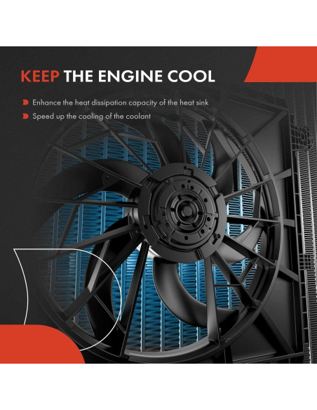 Conjunto de Ventilador de Enfriamiento A-Premium para Toyota Prius C 2015-2019 Conjunto de Ventilador de Enfriamiento A-Premium para Toyota Prius C 2015-2019