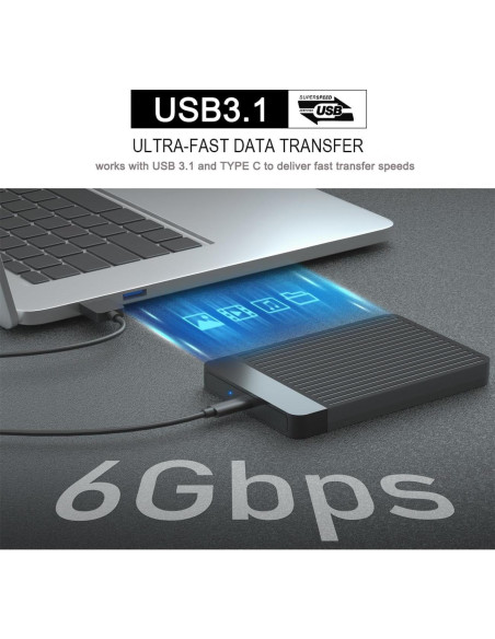 Disco Duro Externo Portátil Tianken 160GB USB 3.1 Tipo C Disco Duro Externo Portátil Tianken 160GB USB 3.1 Tipo C
