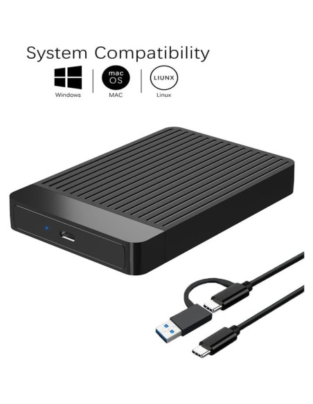 Disco Duro Externo Portátil Tianken 160GB USB 3.1 Tipo C Disco Duro Externo Portátil Tianken 160GB USB 3.1 Tipo C