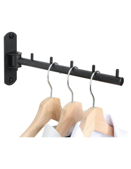 Perchero Plegable Mooche Montado en Pared 5 Ganchos Negro Perchero Plegable Mooche Montado en Pared 5 Ganchos Negro