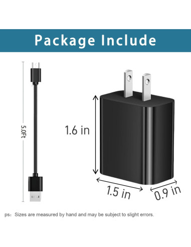 Cargador Rápido 10W DIIMO con Cable Micro USB 5FT para Roku