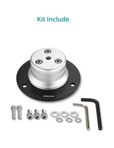 Adaptador de Montaje Proaim Euro/Elemac Base 200kg Aluminio CNC
